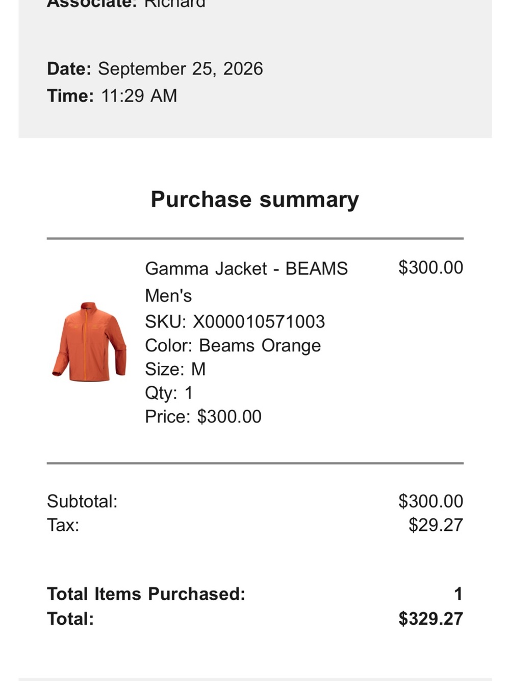 Gamma Jacket beams - Men's Orange